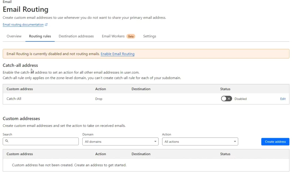 email routing rules